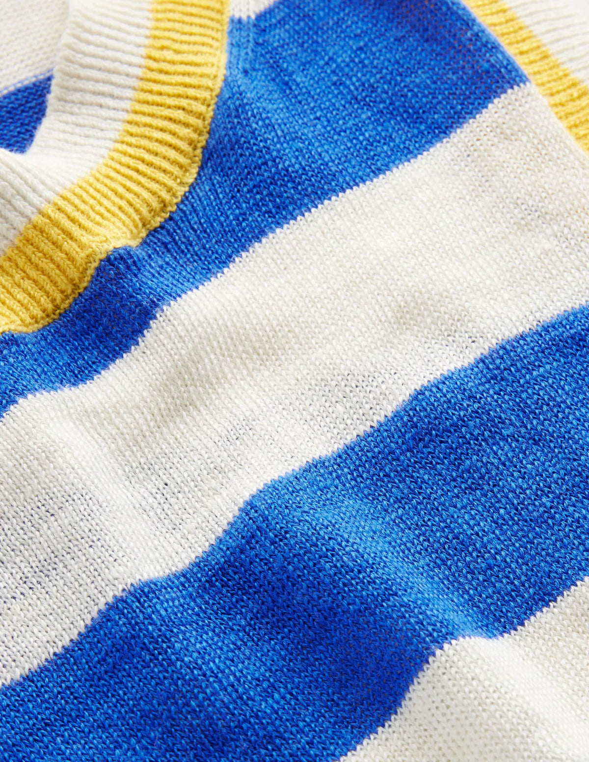 Maggie Linen Vest-Mariner Blue/ Warm Ivory