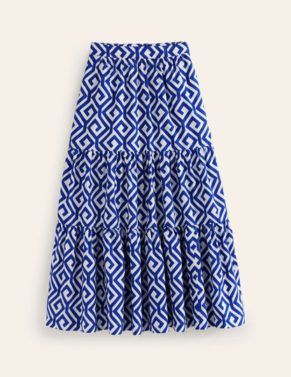 Lorna Tiered Maxi Skirt-Surf the web, Maze