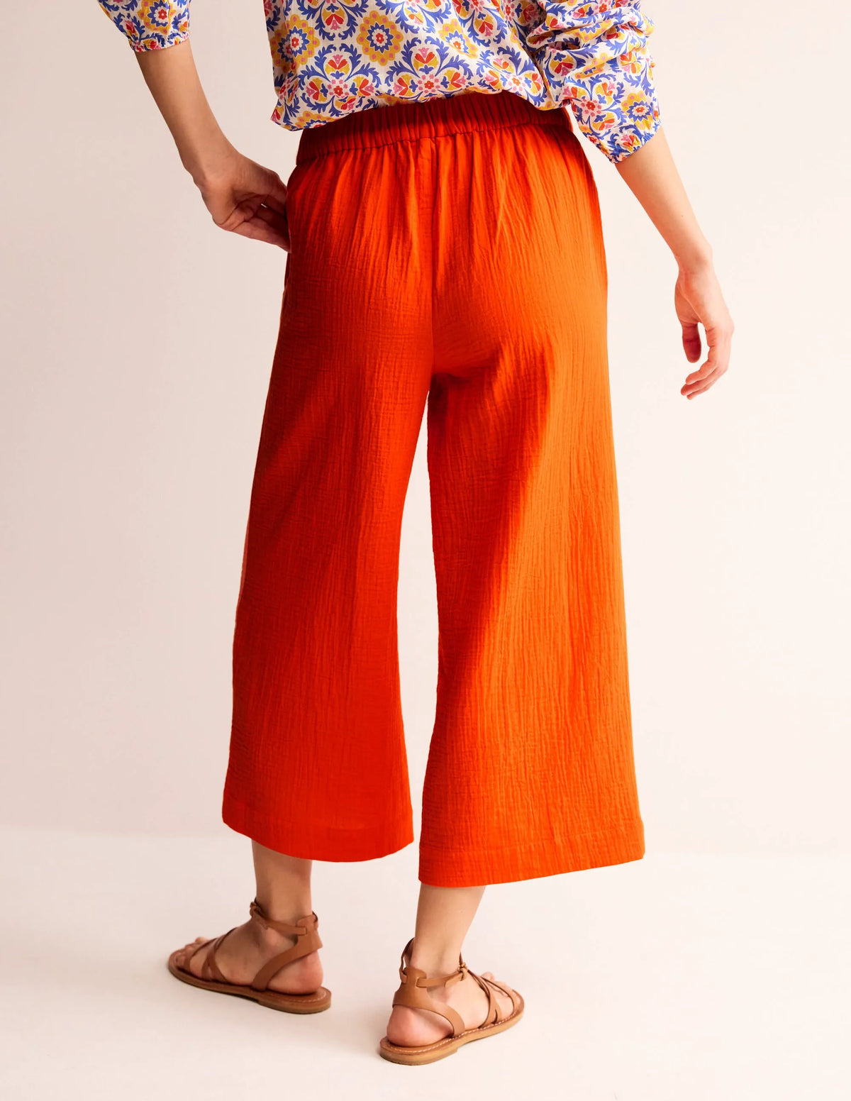 Double Cloth Pants-Mandarin Orange