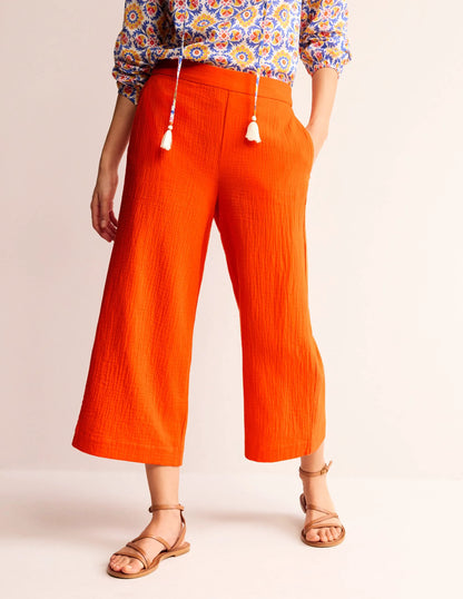 Double Cloth Pants-Mandarin Orange