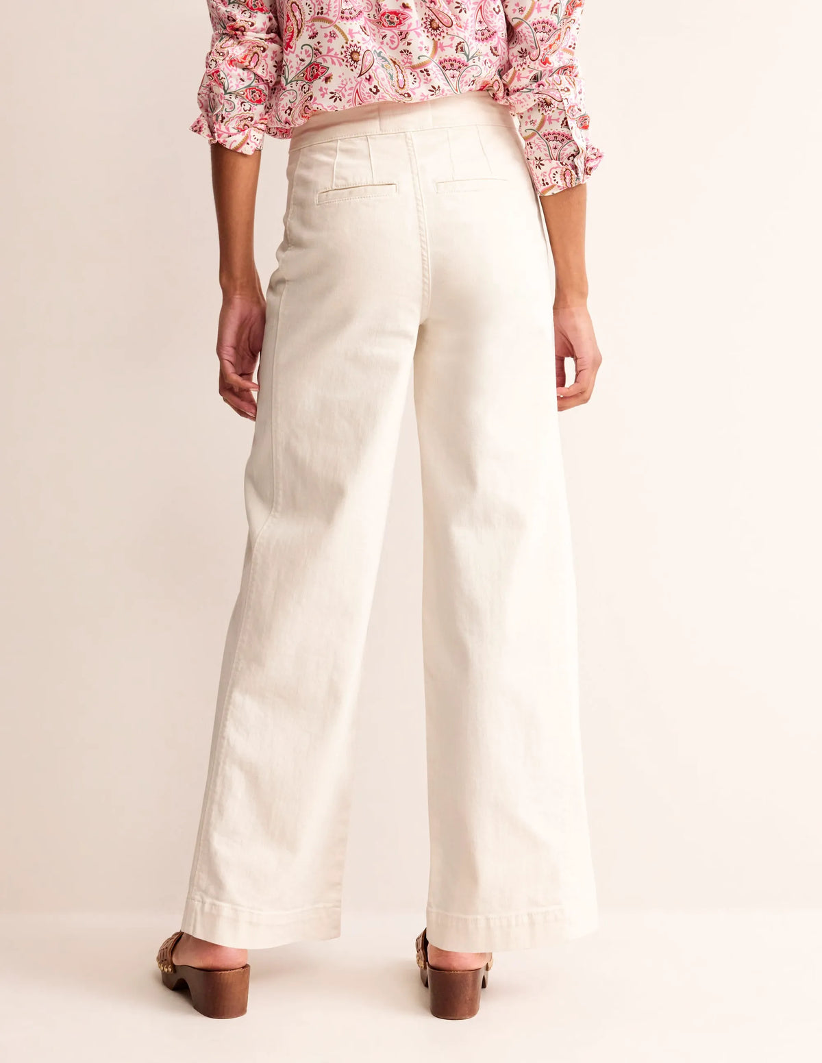 Sailor Wide Leg Pants-Ecru