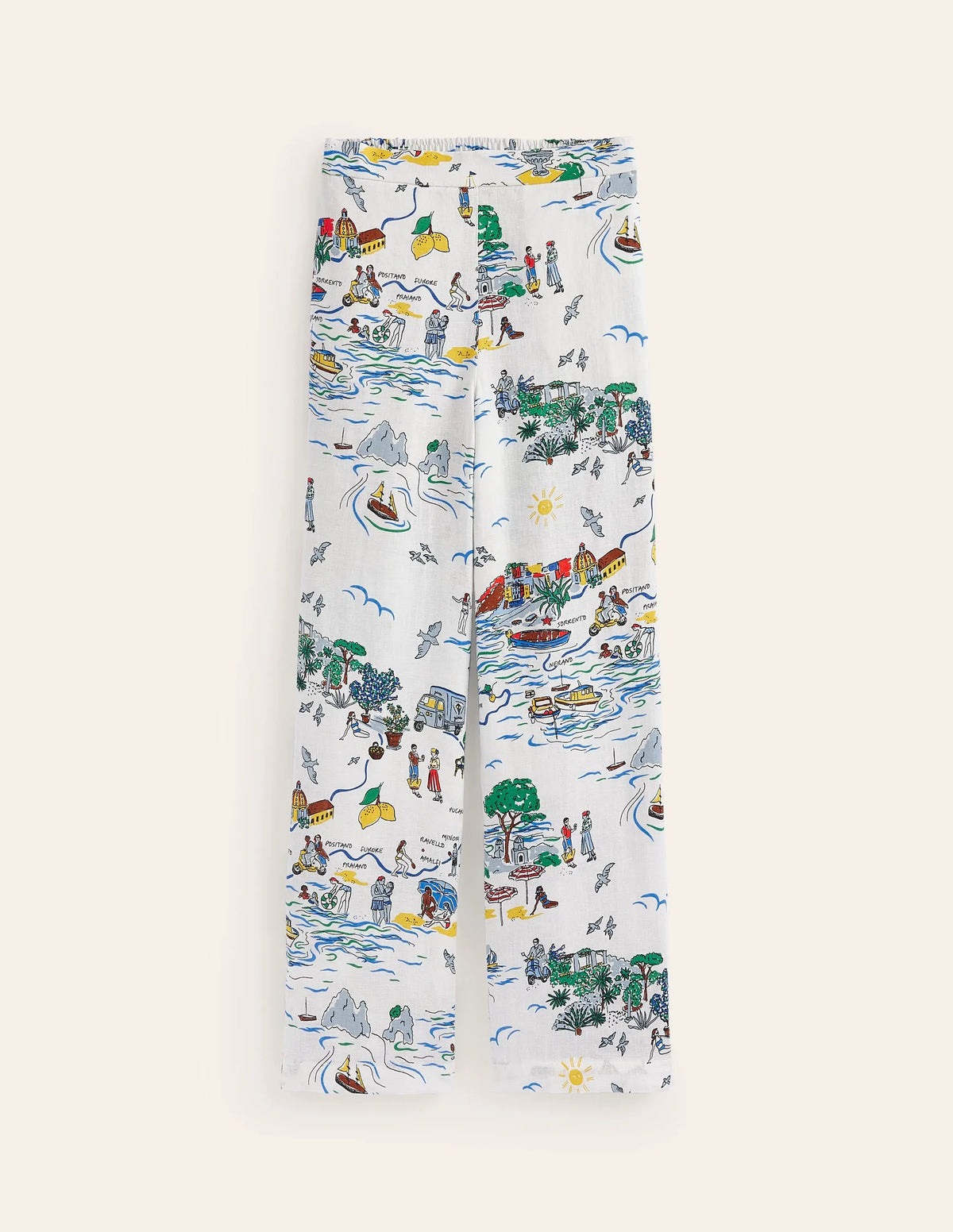 Hampstead Linen Pants-Ivory, Amalfi