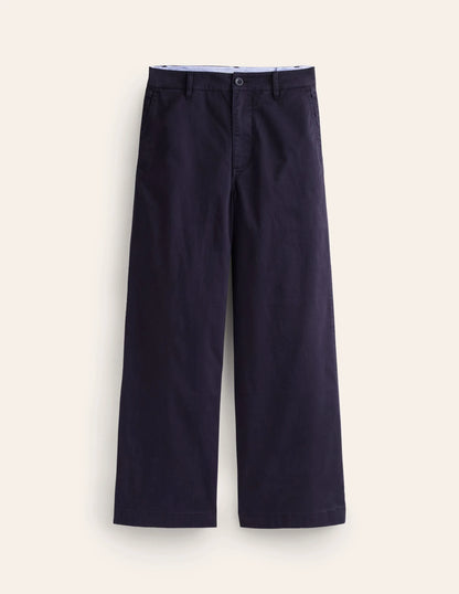 Barnsbury Crop Chino Pants-Navy