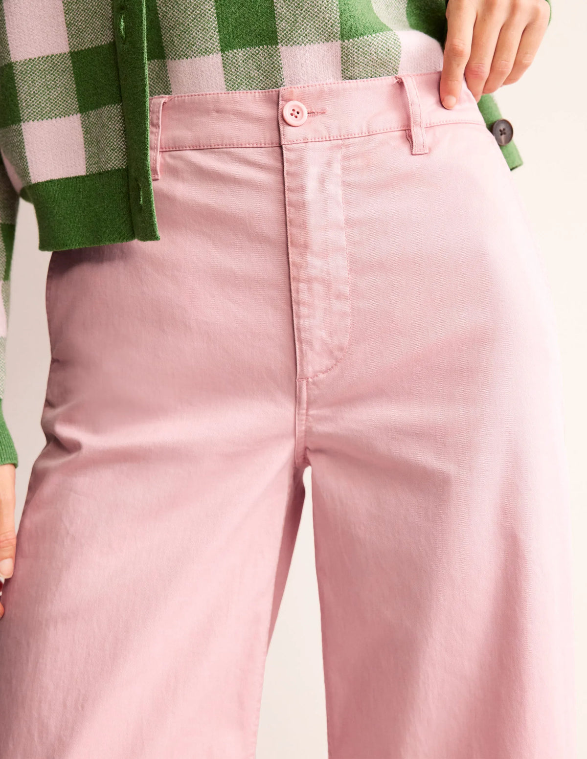 Barnsbury Crop Chino Pants-Blush