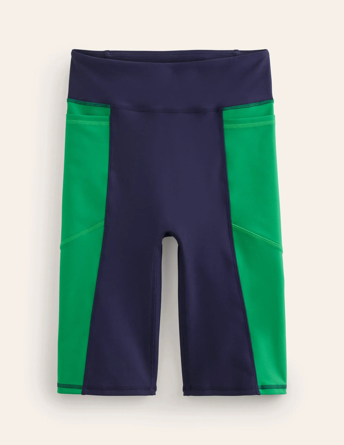 Colour Block Shorts-Navy Colourblock