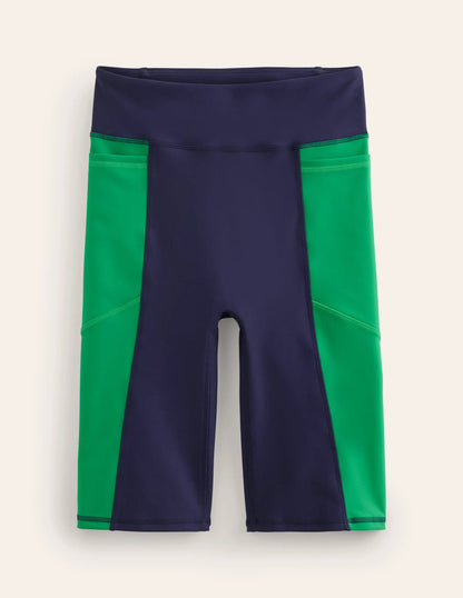 Colour Block Shorts-Navy Colourblock