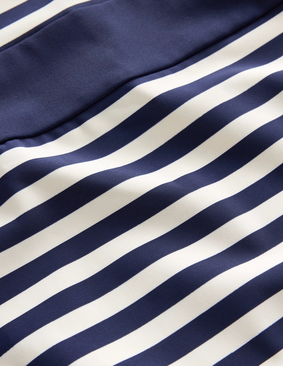 Santorini Halterneck Swimsuit-French Navy, Ivory Stripe