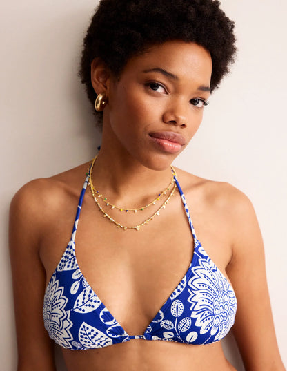 Symi String Bikini Top-Surf The Web, Gardenia Swirl
