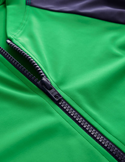 Piped Raglan Rash Guard-Navy/ Green Colourblock