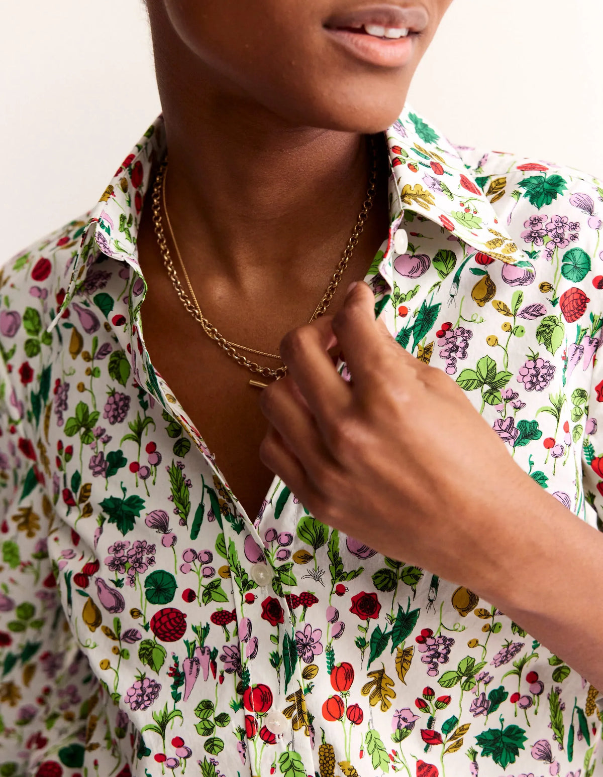 Sienna Cotton Shirt-Ivory, Spring Crop
