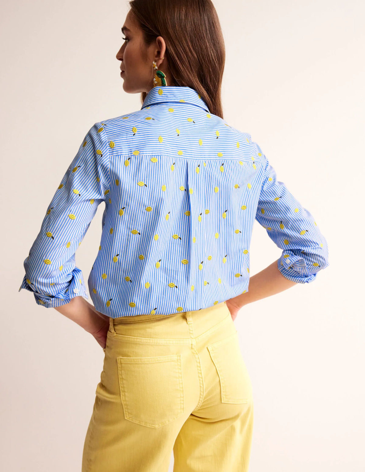 Sienna Embroidered Shirt-Passion Fruit, Lemons
