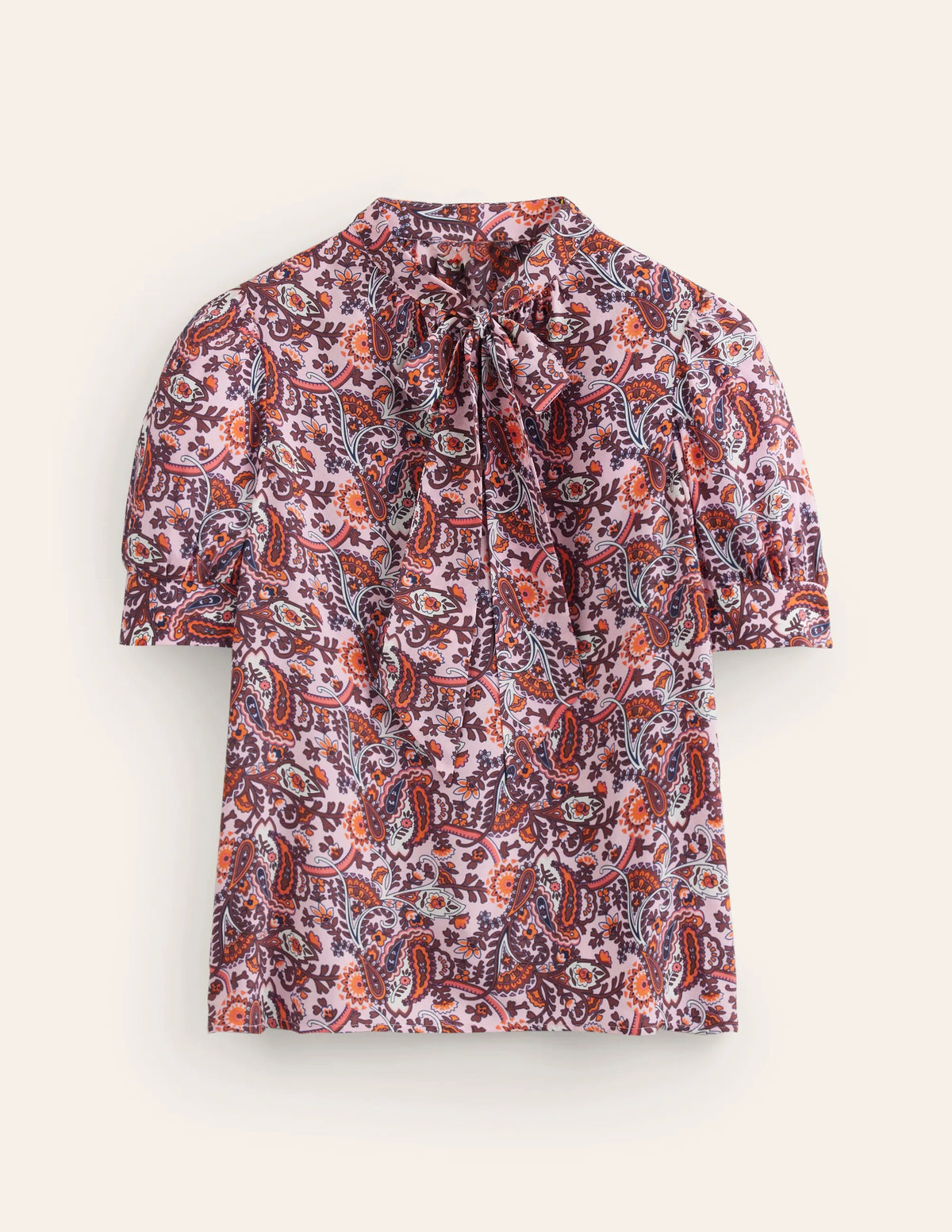 Pussy-Bow Silk Blouse-Orchid Pink, Fantastical