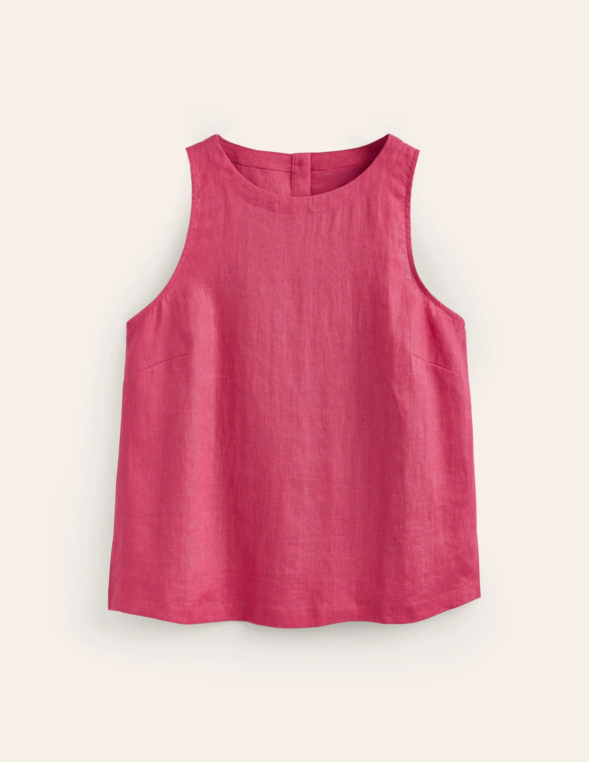 Linen Sleeveless Shell Top-Rethink Pink