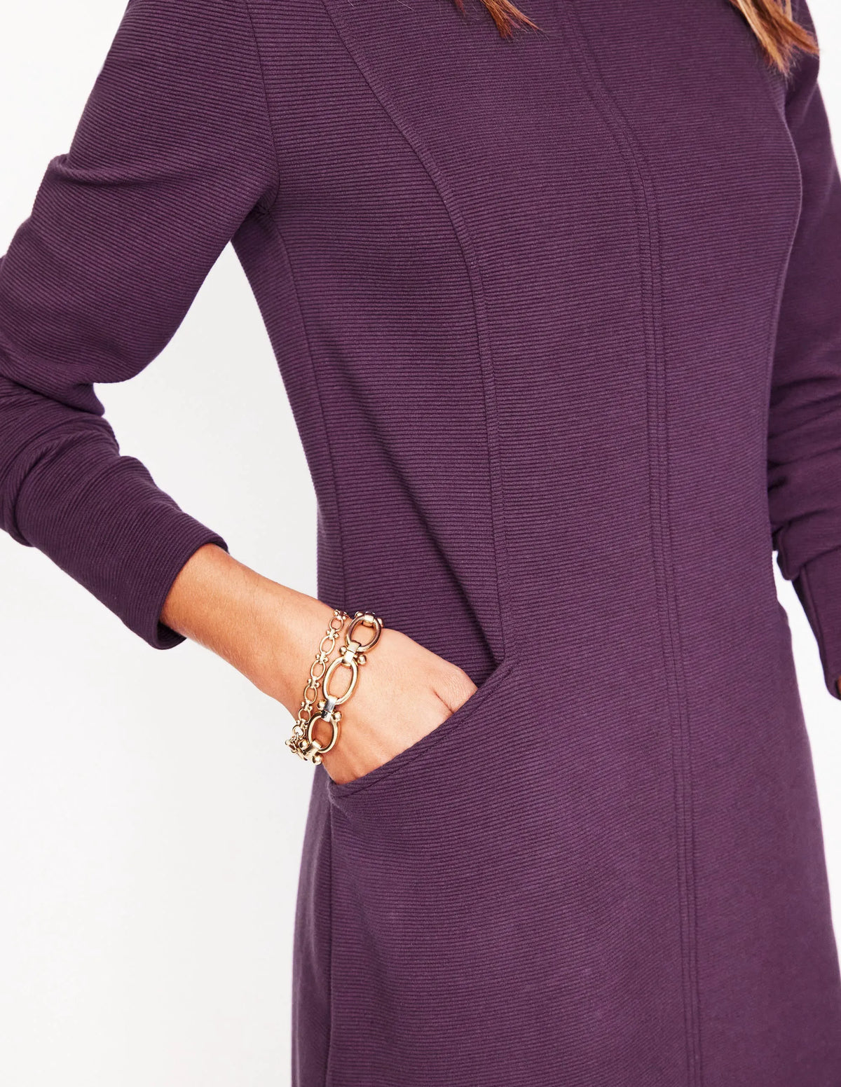 Ellen Ottoman Dress-Damson