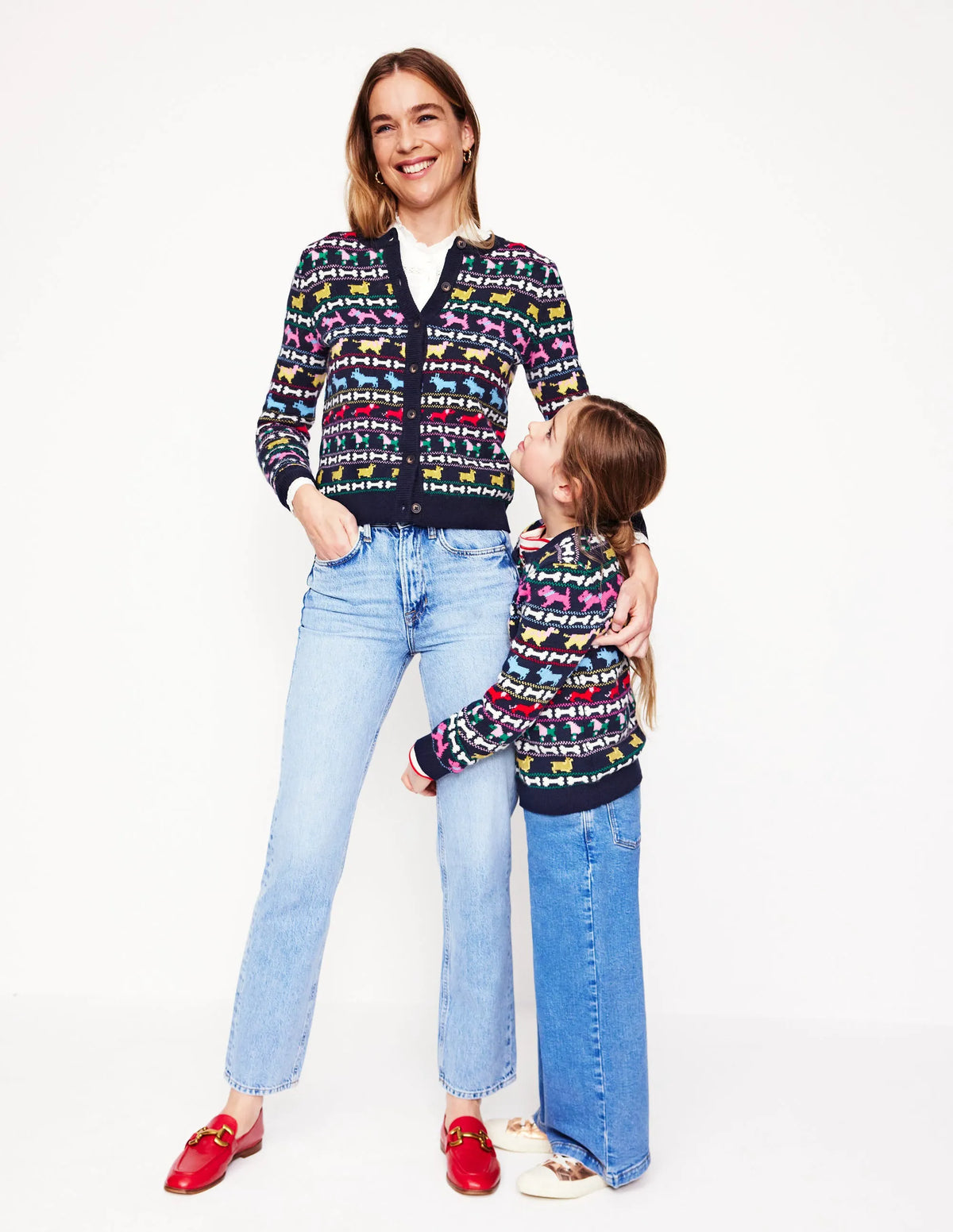 Edie Fair Isle Cardigan-Navy, Dogs