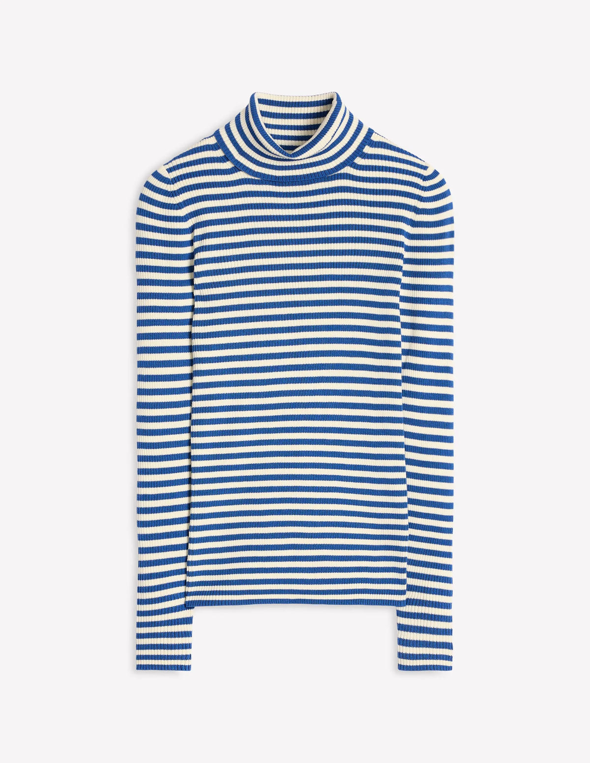 Catriona Roll Neck Jumper-Ivory, Blue Jay