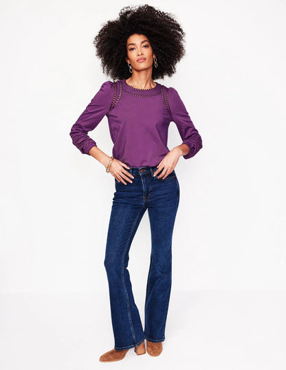 Mila Long Sleeve Top-Viola