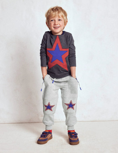 Warrior Knee Joggers-Grey Star Knee