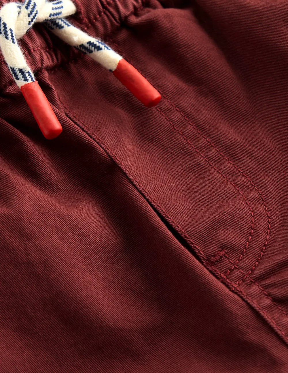 Slim Pull On Trousers-Chestnut