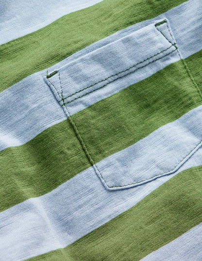 Everyday Long Sleeve T-Shirt-Glacier Blue/ Broccoli Green