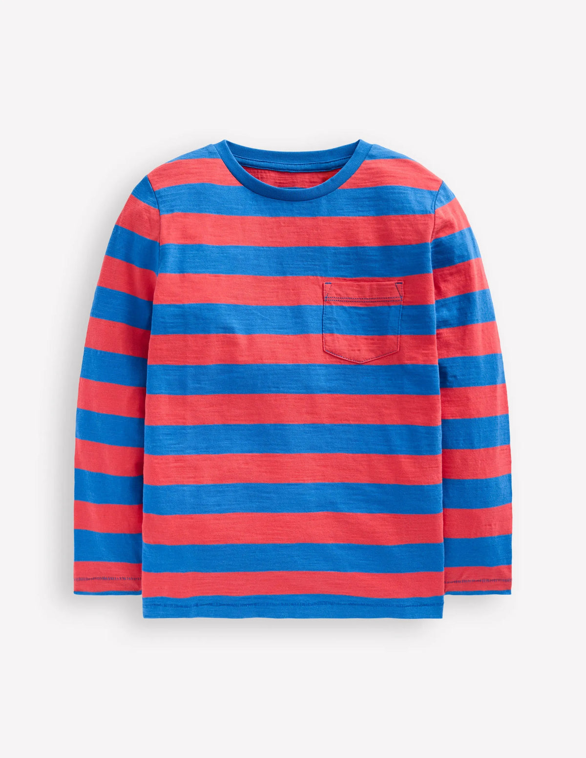 Everyday Long Sleeve T-Shirt-Kingfisher Blue/ Jam Red