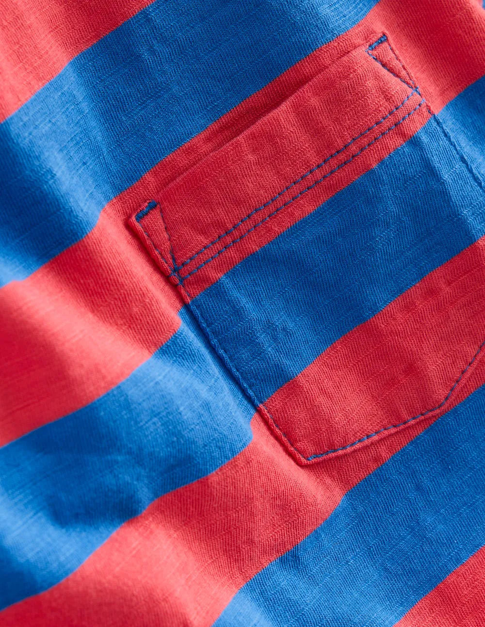 Everyday Long Sleeve T-Shirt-Kingfisher Blue/ Jam Red