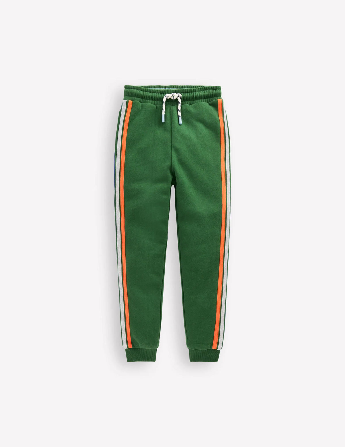 Rainbow Stripe Sweatpants-Pine Green