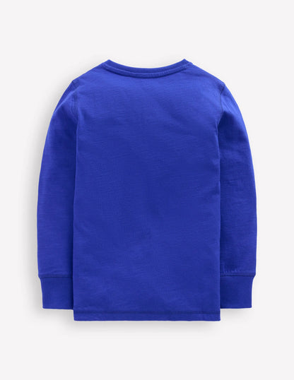 Everyday Henley T-shirt-Bright Blue