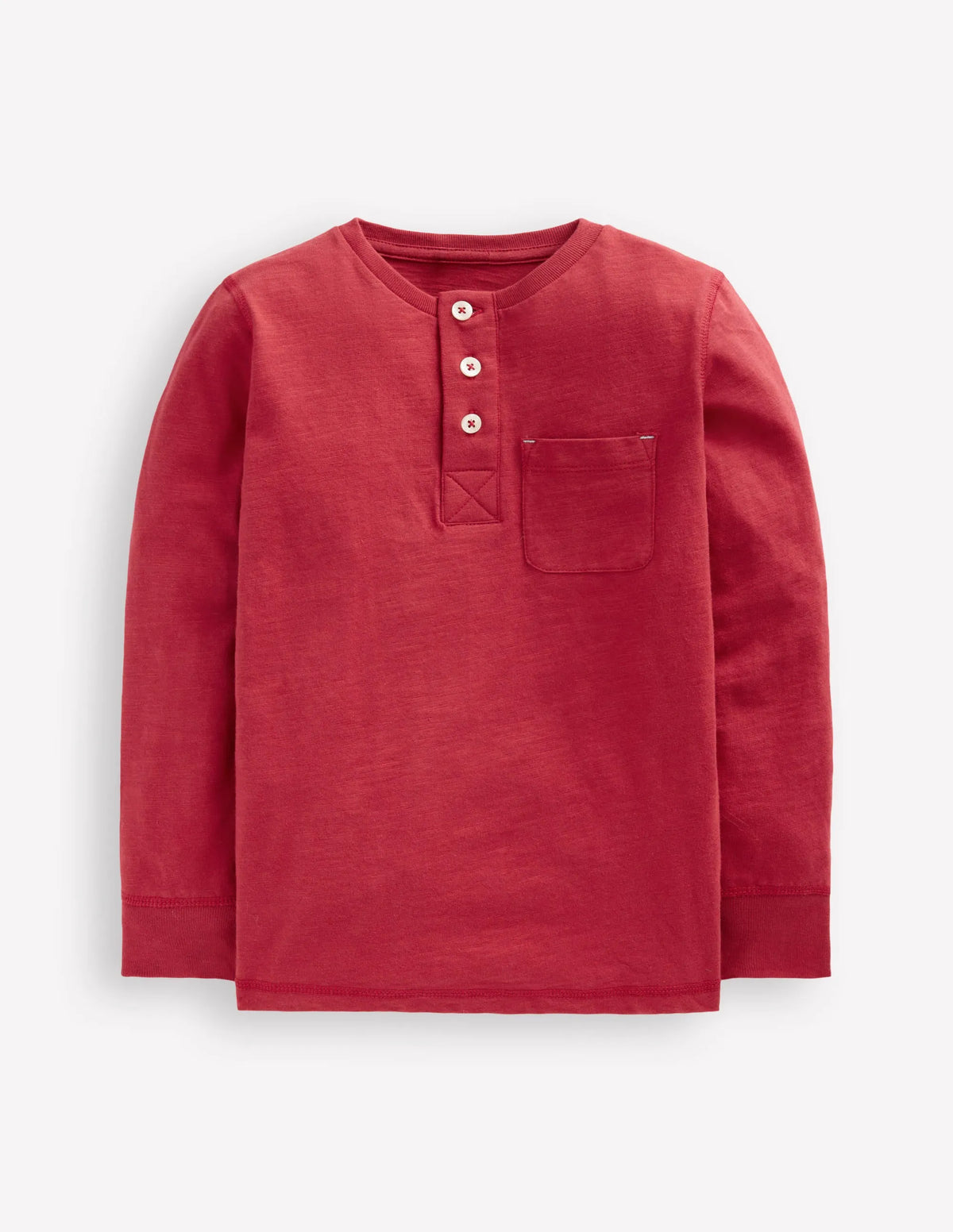 Everyday Henley T-shirt-Pomegranate red