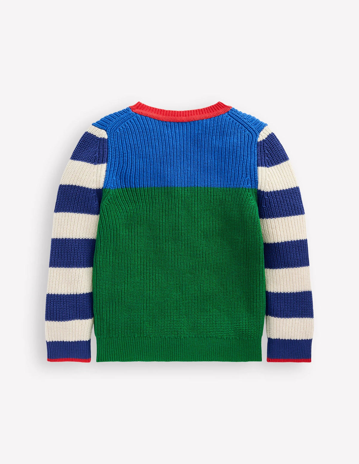 Everyday Cotton Sweater-Kingfisher Blue/Rich Emerald