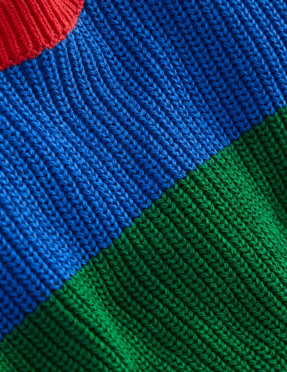 Everyday Cotton Sweater-Kingfisher Blue/Rich Emerald