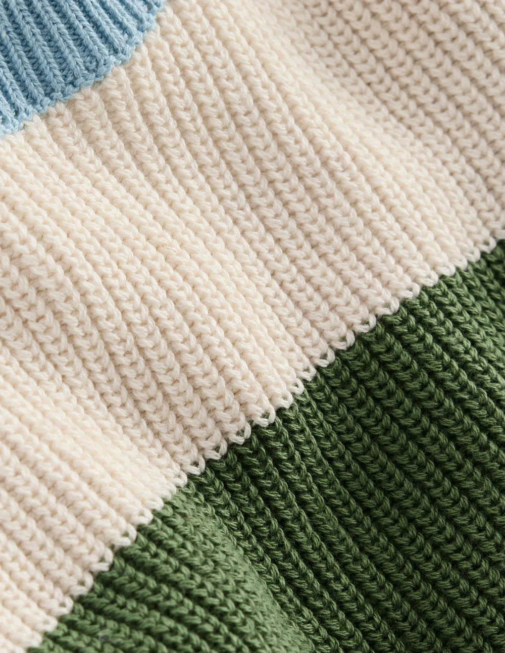 Everyday Cotton Sweater-Ecru Marl/Safari Green