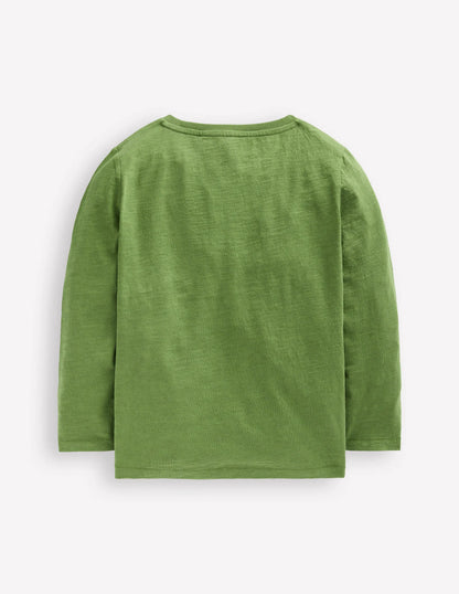 3-pack Long Sleeve T-shirt-Broccoli Green Blues Pack