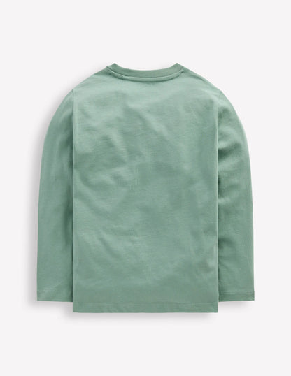 Long Sleeve Glow T-shirt-Eucalyptus Whales