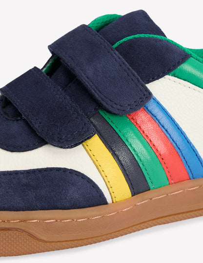 Colourblock Sneakers-Soft Ivory Multi Stripe