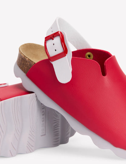 Colourblock Clogs-Firecracker Red