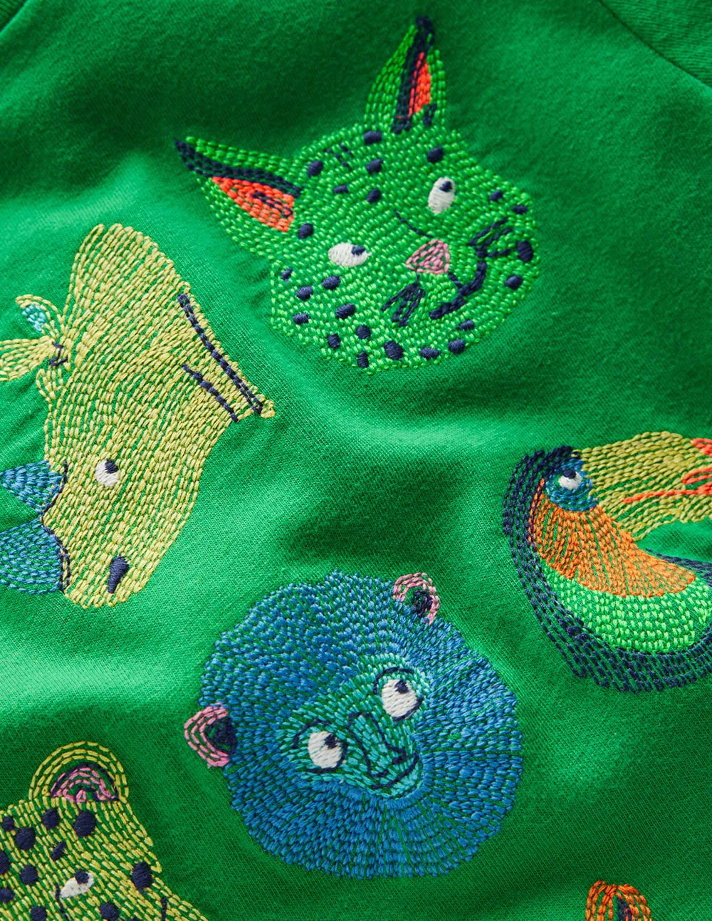 Superstitch T-Shirt-Highland Green Jungle Animals