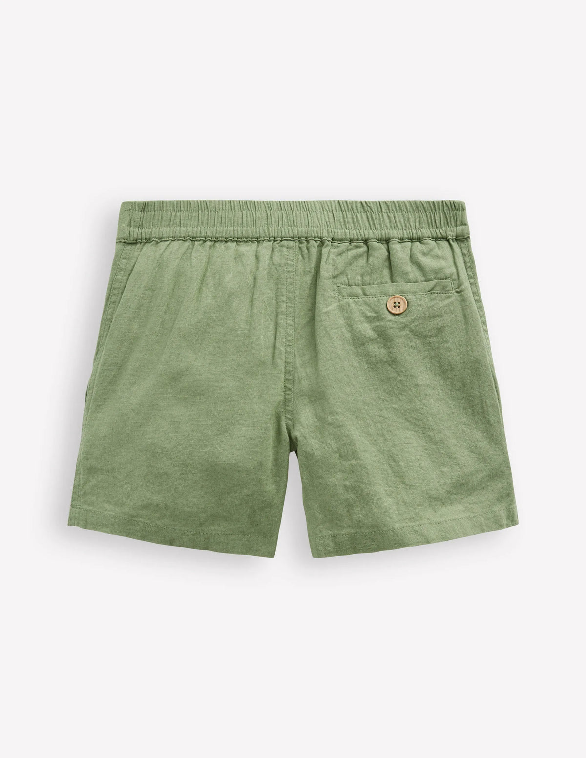 Cotton Linen Shorts-Newt Green