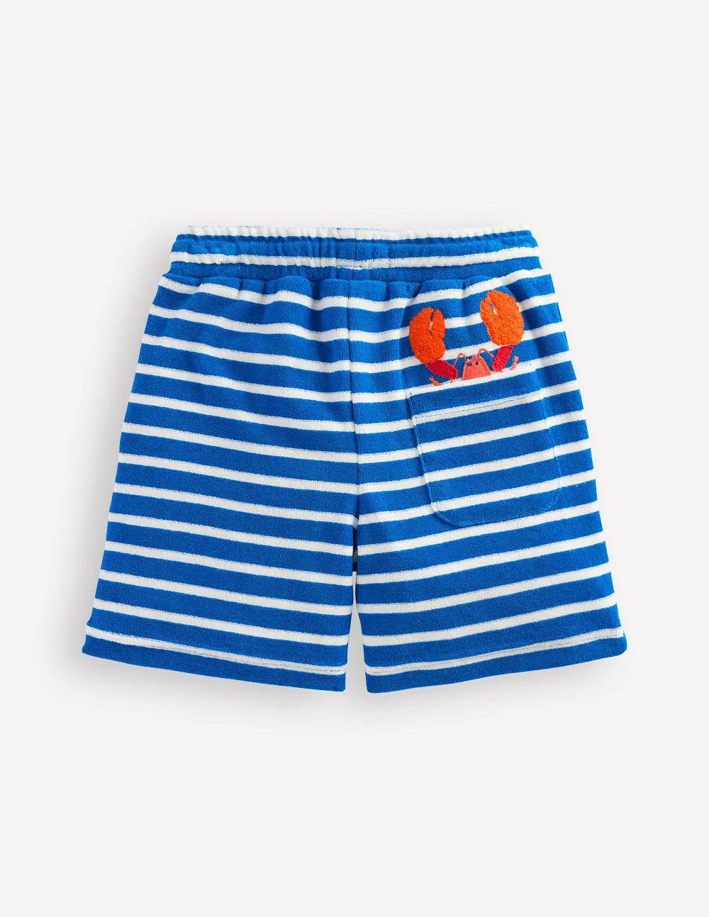 Towelling Shorts-Blue and Ivory Lobster