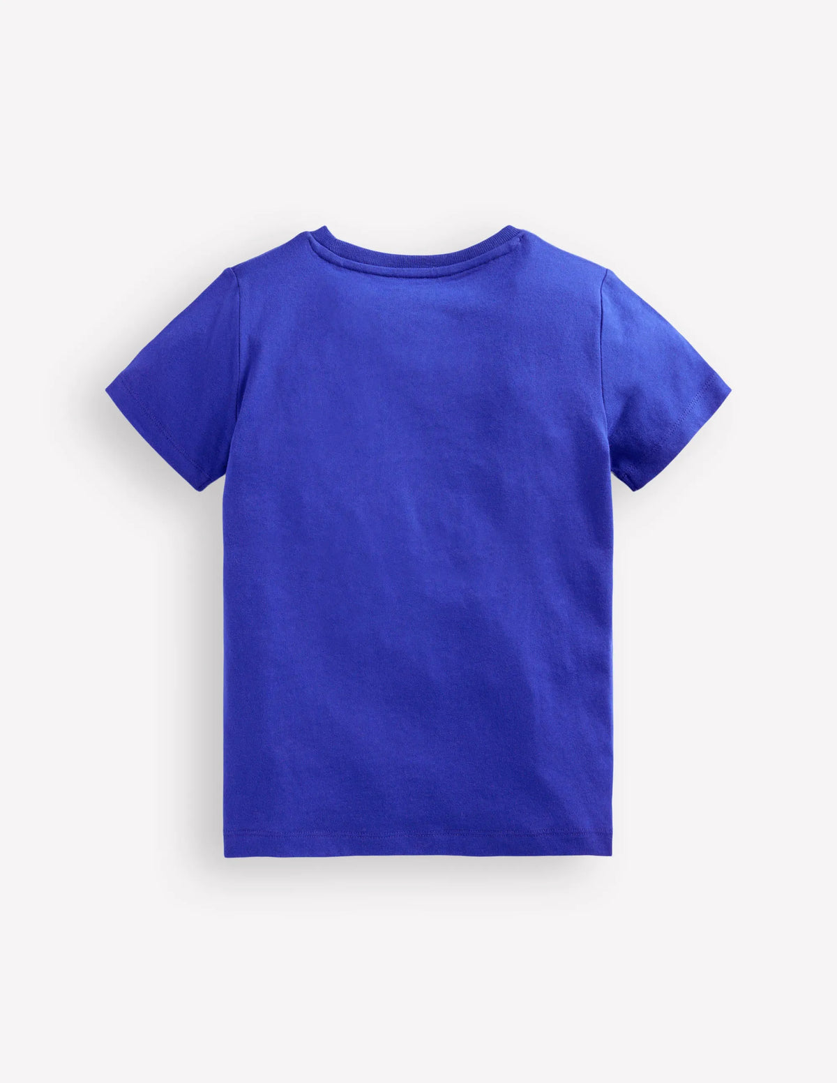 Short Sleeve Appliqué T-shirt-Bright Blue BBQ