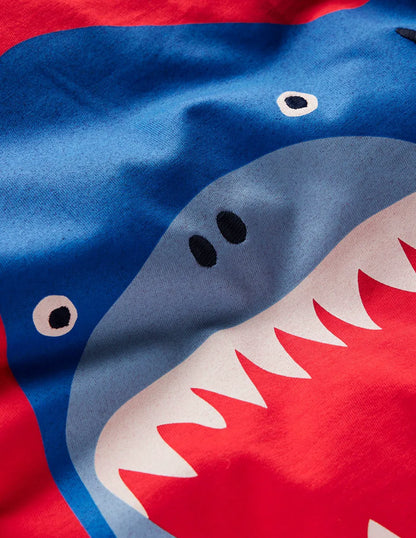 Fun Graphic T-shirt-Strawberry Tart Shark