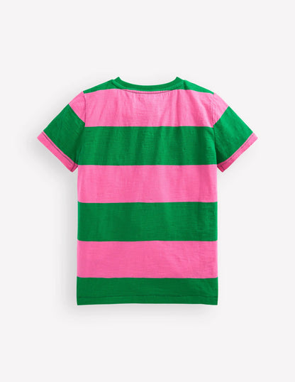 Everyday Short Sleeve T-Shirt-Sorbet Pink/ Rich Emerald