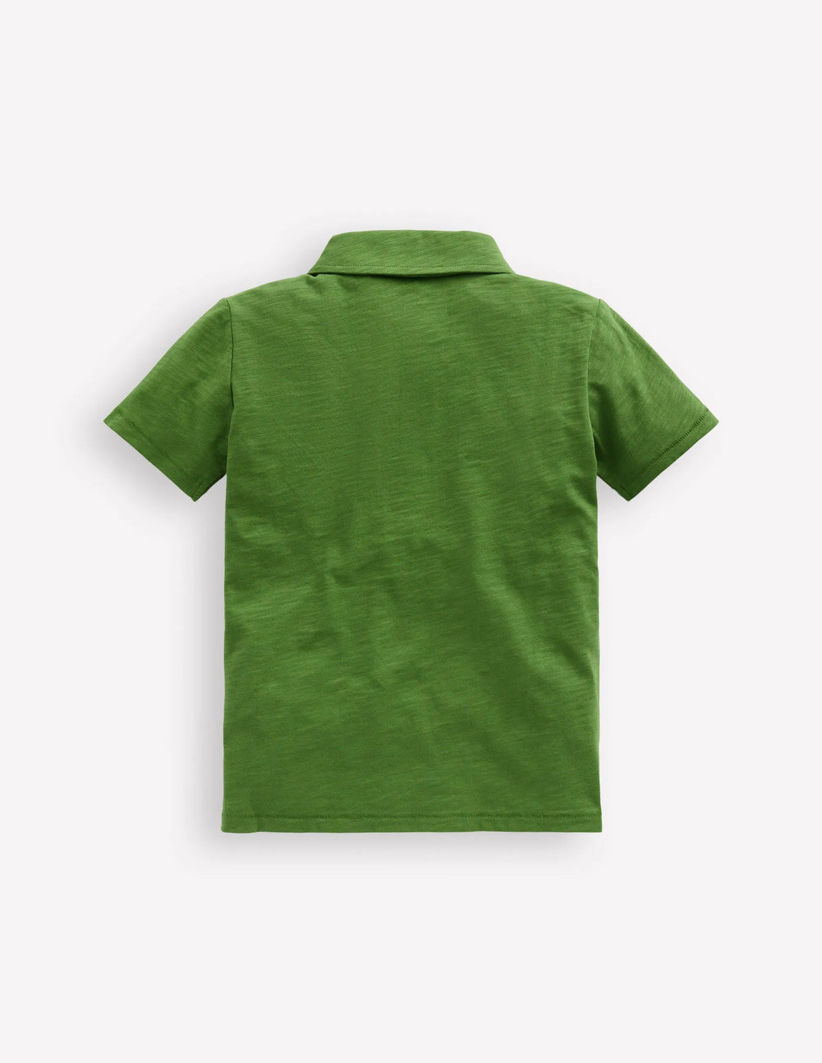 Slub Polo Shirt-Broccoli Green