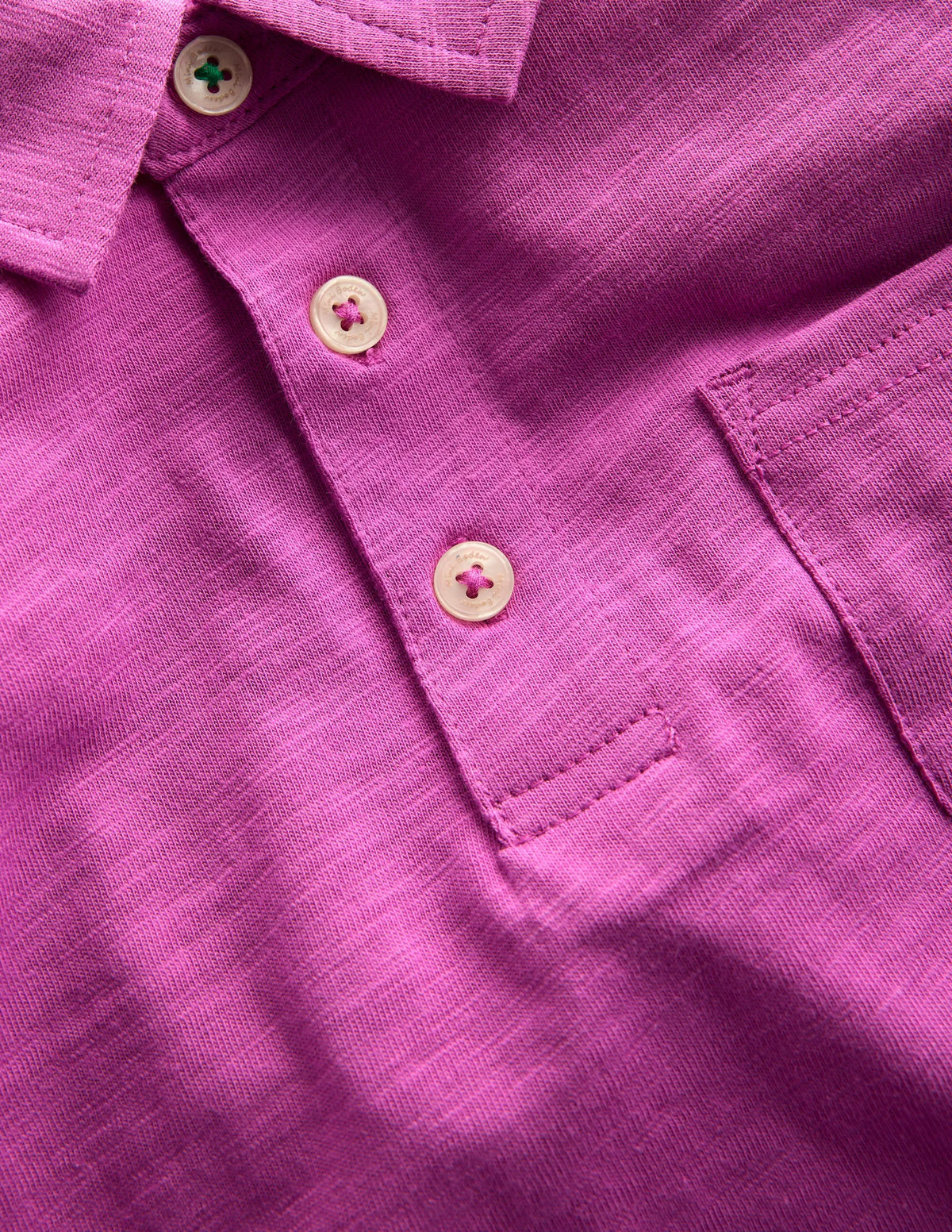 Slub Polo Shirt-Foxglove Purple