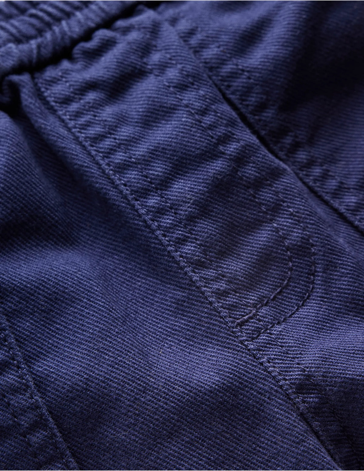 Pull-on Cotton Pants-Navy