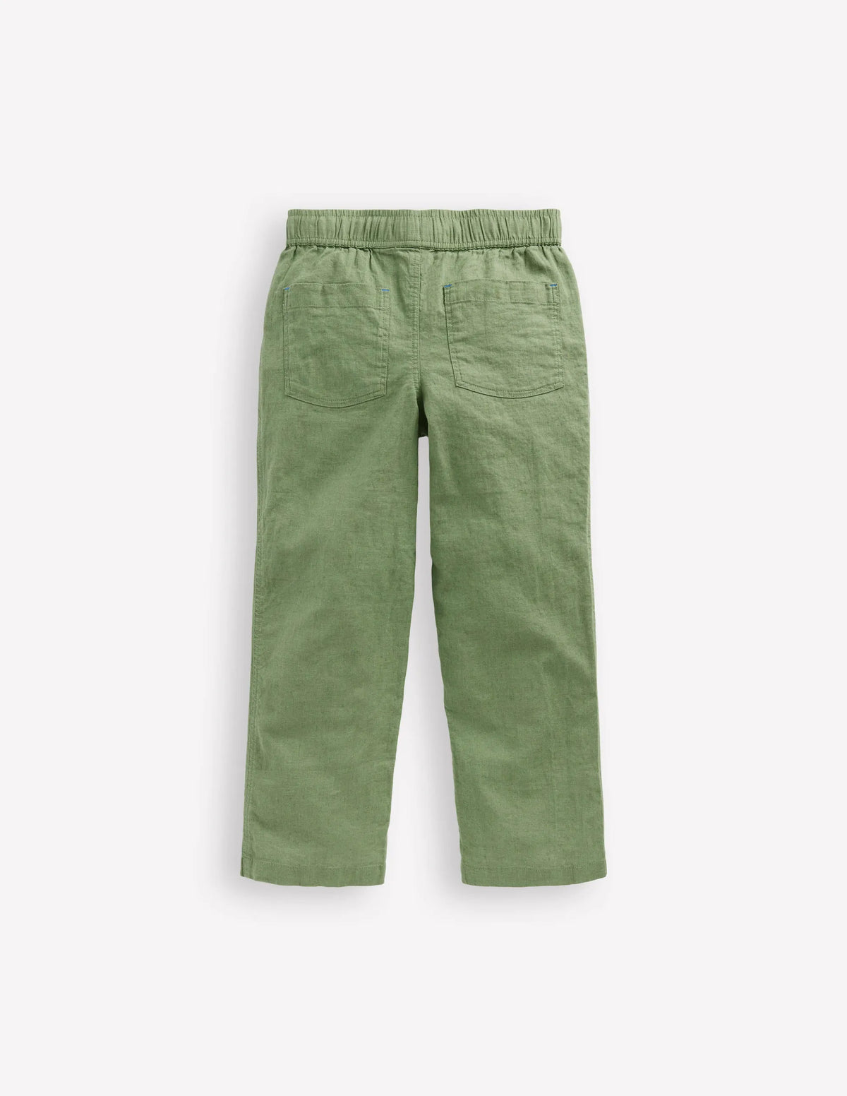 Cotton Linen Pull-On Pants-Newt Green