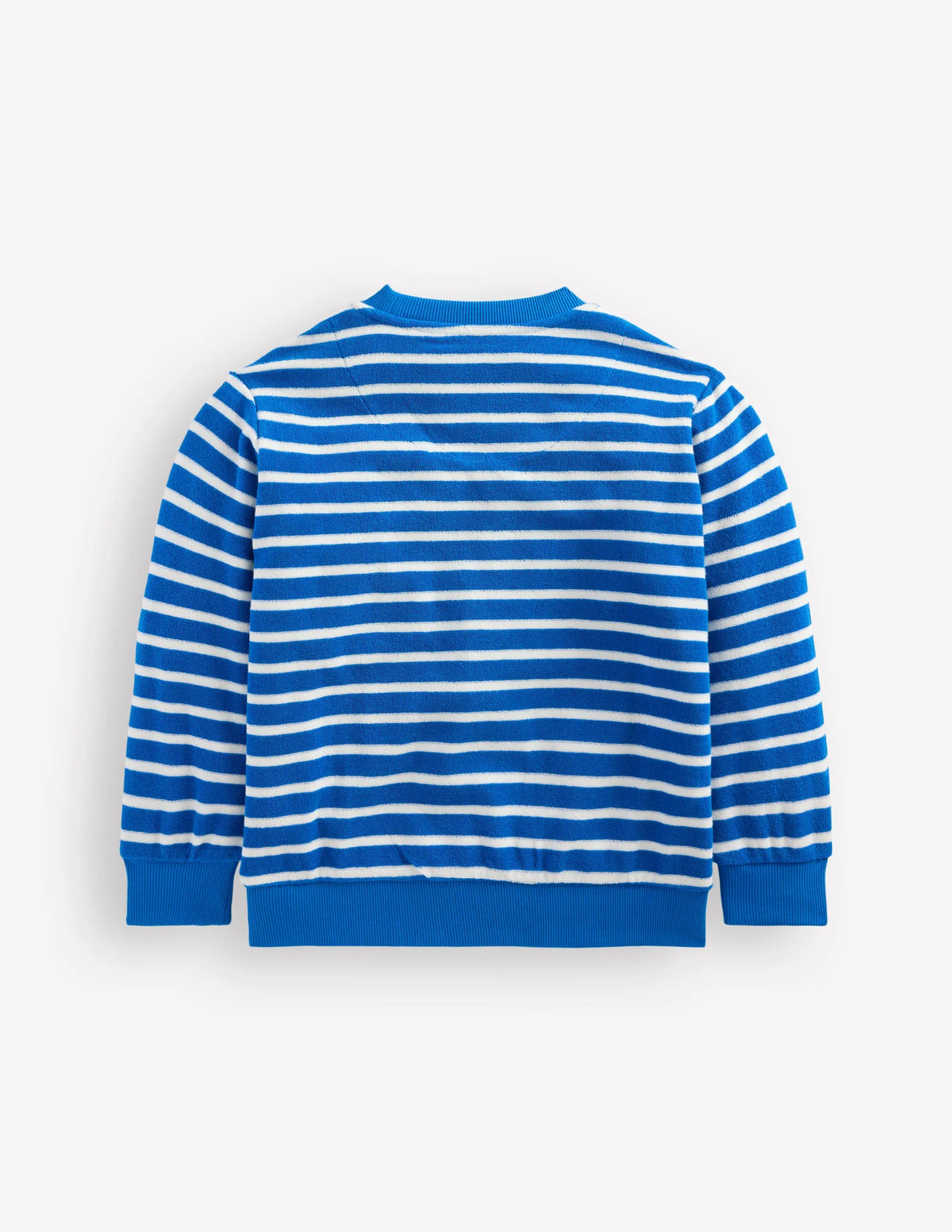 Fun Towelling Sweatshirt-Blue and Ivory Lobster