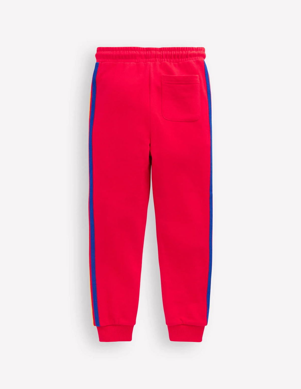 Rainbow Stripe Sweatpants-Poppy Red