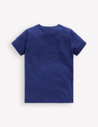 Short Sleeve Glow T-shirt-Starboard Blue Sharks