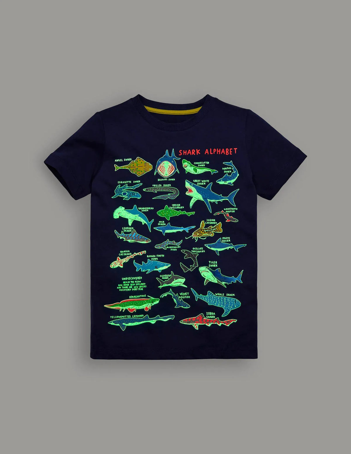 Short Sleeve Glow T-shirt-Starboard Blue Sharks